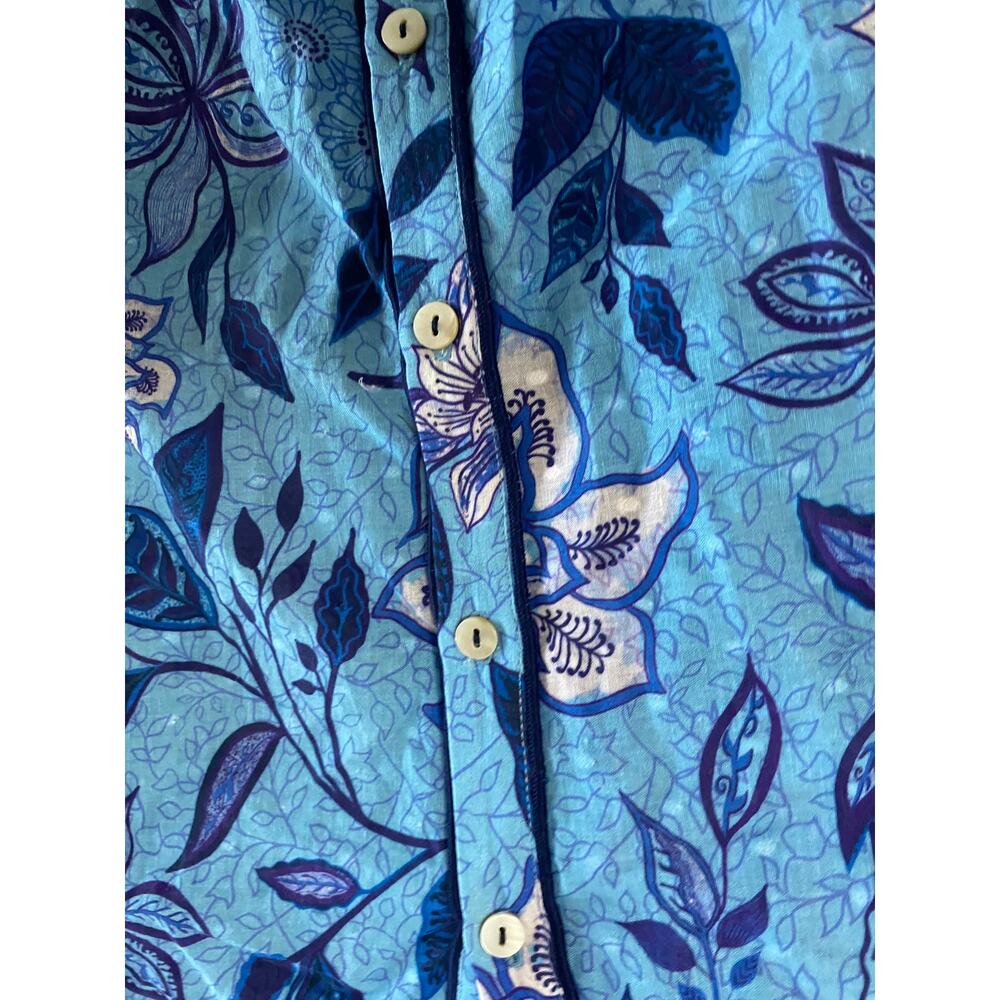 NWT Celina Moon, Blue Symphony, Puff Sleeve Button Up, Sz S (oversized), 184$ - Picture 6 of 9